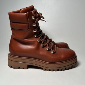 La Canadienne Roy Leather Combat Boots - sz 37.5